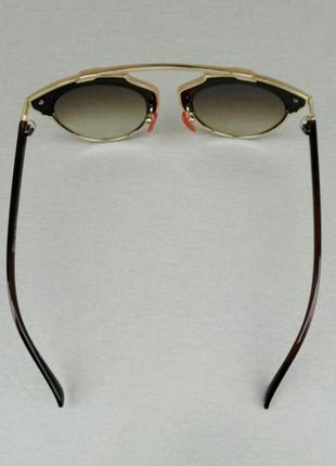 Christian dior очки женские солнцезащитные коричневые с градиентом4 фото