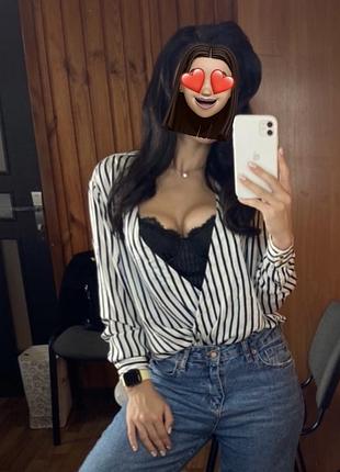 Блуза у смужку gina tricot