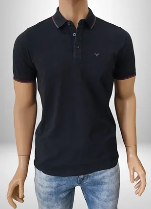 Футболка поло maccali 23-318 тёмно-синяя артикул: ts_pol0028