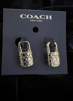 Винтажные серьги coach