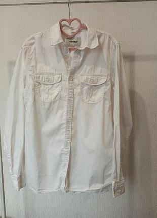 Рубашка коттоновая белая женская