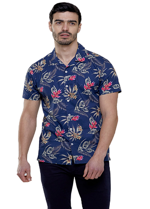 Котоновая рубашка гавайка broken standard