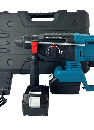 Дриль-перфоратор з 2 акумуляторами 48v у пластиковому кейсі hammer drill