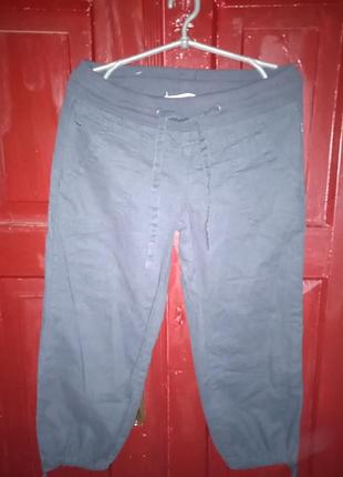 Фірмові натуральні темно черые бриджі м розмір