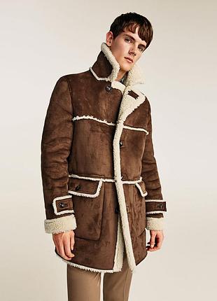 Zara man, m искусственная дубленка