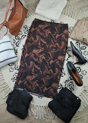 Брендовая юбка-мини из сеточки primark🤎