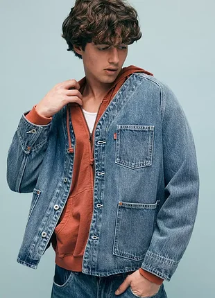 Чоловіча джинсова куртка levi's union engineer - s-m-l оверсайз