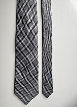 Серый клетчатый стильный галстук галстук the savile row