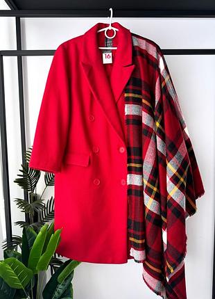 Шикарное двубортное пальто малиново-розового цвета от primark