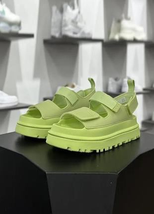 Угг сандалі світло зелені ugg goldenglow sandals light green