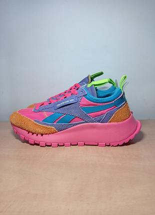 Кожаные кроссовки daniel moon x reebok classic leacy'solar pink pushy purple'