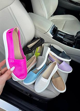 Ярко розовые эспадрильи кожа