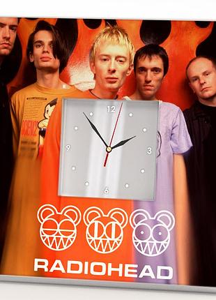 Авторские часы "группа radiohead" подарок для фанатов рок музыки, украшение интерьера в бар, клуб, о