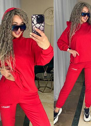 Новинка костюм червоний,беж до баталу розмір💐