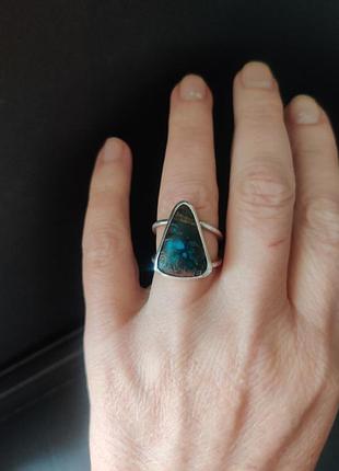 Срібне кільце перстень бірюза