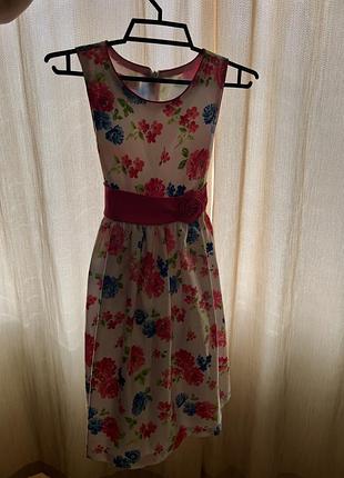 Платье детское в цветочный принт