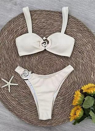 Купальник женский бежевый телесный бикини