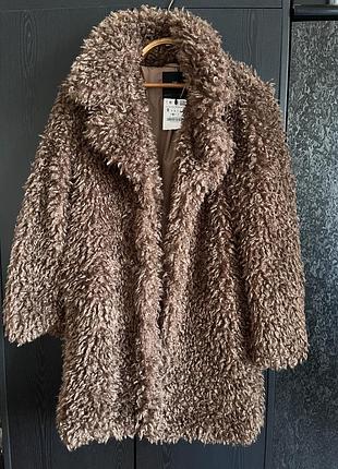 Шуба тедди zara