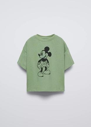 Футболка зара zara з принтом disney mickey mouse 104см 4 роки