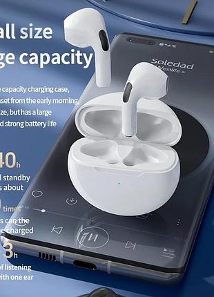 Беспроводные bluetooth наушники с сенсорным управлением и зарядкой через type-c