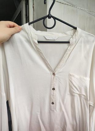 Блуза омбре офіс біла бордо віскоза 5