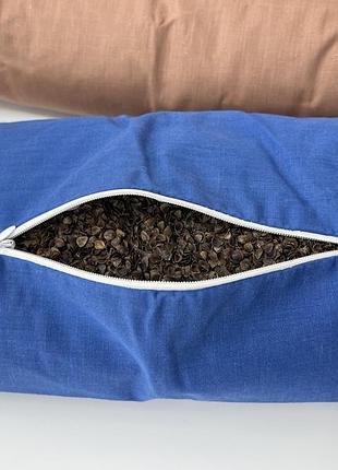 Подушка валик с гречневой шелухой