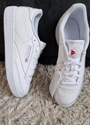 Оригинальный кроссовки reebok club c 85 unisex beyaz sneaker bs7685 нат.кожа р.42.5eur