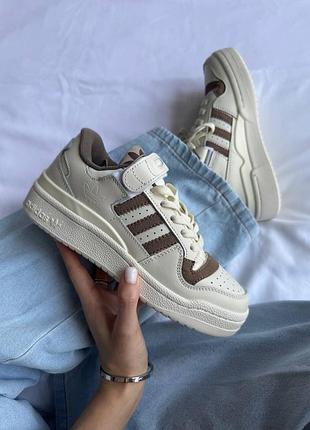 Кроссовки adidas forum beige / brown”