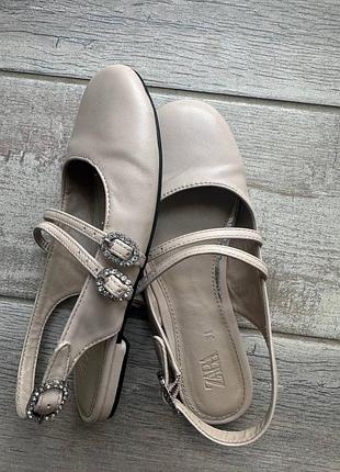 Туфли балетки детские пудровые розовые zara