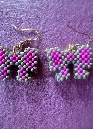 Сережки бантик