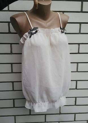 Легкая майка  пудрового цвета с бантами по низу на резинке  (ночная,вечерняя)