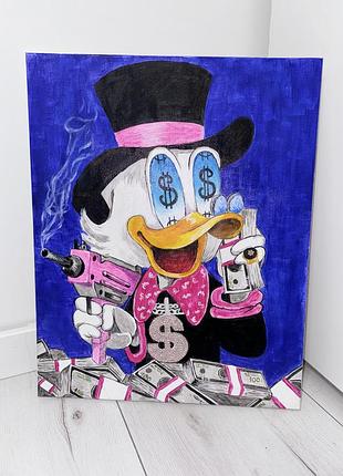 Намальована картина скрудж макдак scrooge mcduck