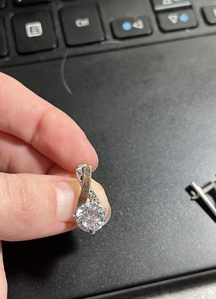 Серьги серебряные с позолотой