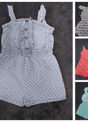 Комбинезоны летние для девочек 4-6 лет
