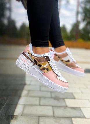 Nike air force 1 shadow "pink camo" 🆕 шикарные кроссовки найк🆕 купить наложенный платёж5 фото