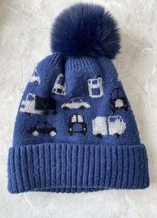 Зимова шапка на хлопчика, 46-50