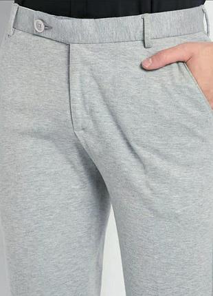 Италия, бренд dondup made in italy, оригинальные трикотажные женские брюки брюки в спортивном стиле, свет серые.