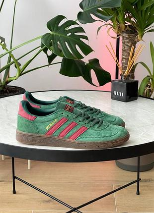 Кроссовки adidas handball spezial collegiate green burgundy