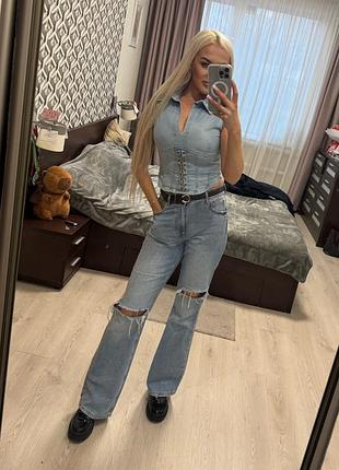 Жіноча джинсова майка/топ