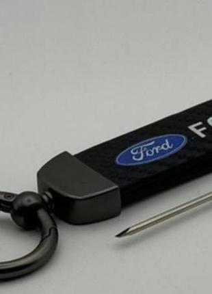 Брелок для ключів марка ford екошкіра чорний  форд