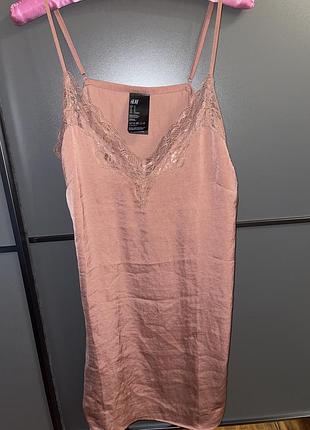 Ночнушка з мереживом сукня комбінація h&m