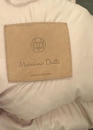 Пуховик massimo dutti , бежевий пуховик , коротка куртка4 фото