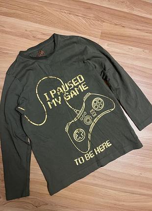 Реглан лонгслів game over h&m next