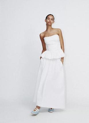 Объемный поплиновый топ zara new3 фото