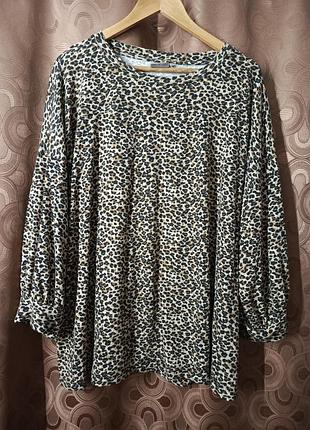 Тонкий свитер ок свитшот леопард. 60-62 гг