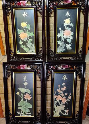 Воскові картини у дерев'яній рамці