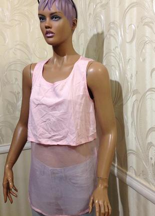 Прозрачная блуза, pink woman, размер m