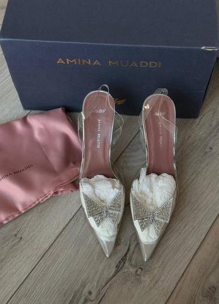 Прозрачные туфли amina muaddi