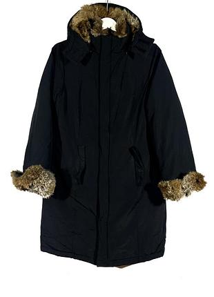 Парка, пуховик с мехом кролика woolrich boulder coat down jacket