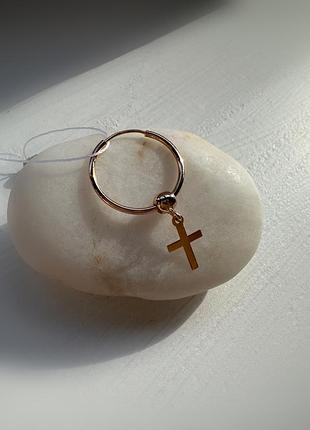 Ns.jem🌸 моно-сережка конго 16мм золото 585